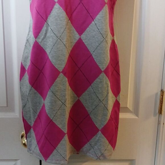 Madden NYC deep pink and gray sleeveless casual  dress  Sz  L NWOT - Picture 2 of 5